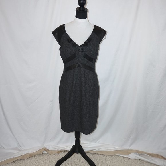 Rebecca Taylor Lamb Trim Silk/Wool Tweed Dress 6 - Picture 3 of 15